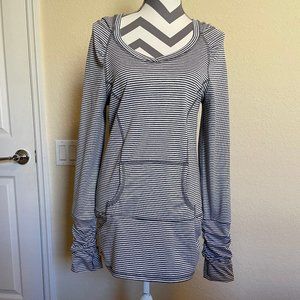 90 DEGREE by REFLEX womens gray fitness scuba hoodie tunic size L